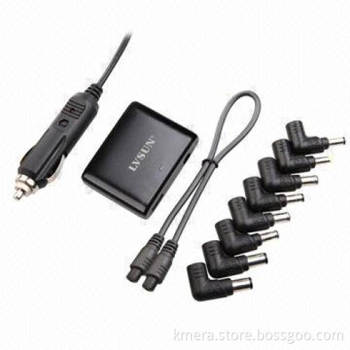 90W Ultra-slim Universal Laptop Car DC Adaptor, with 5V 2.4A USB Output, Thickness 16.9mm